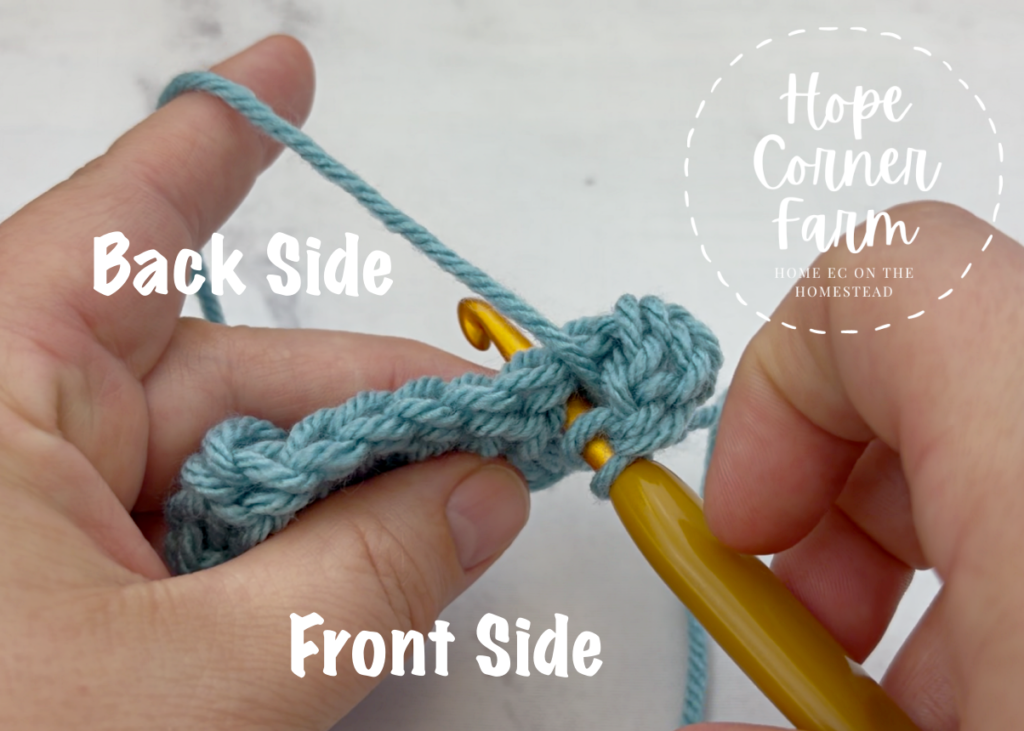 Proper crochet hook placement