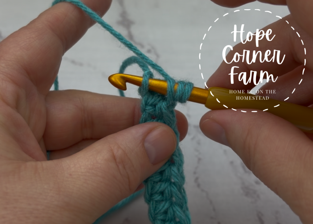 Ready to finish the Thermal Half Double Crochet Stitch