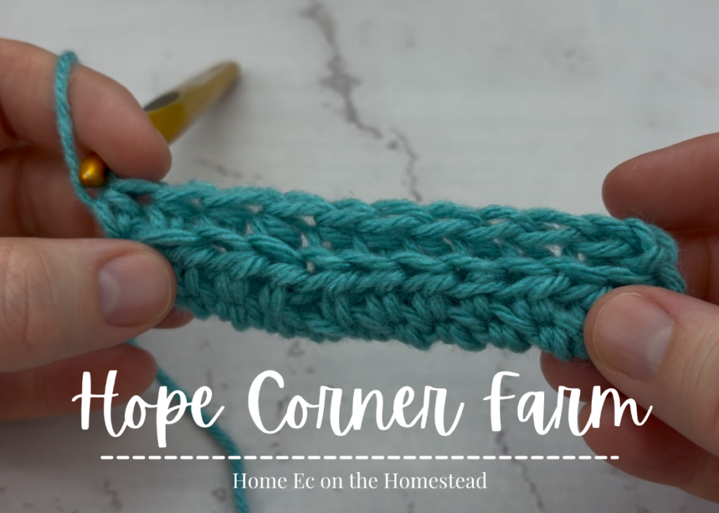 Row 3 How to Crochet the Thermal Half Double Crochet Stitch