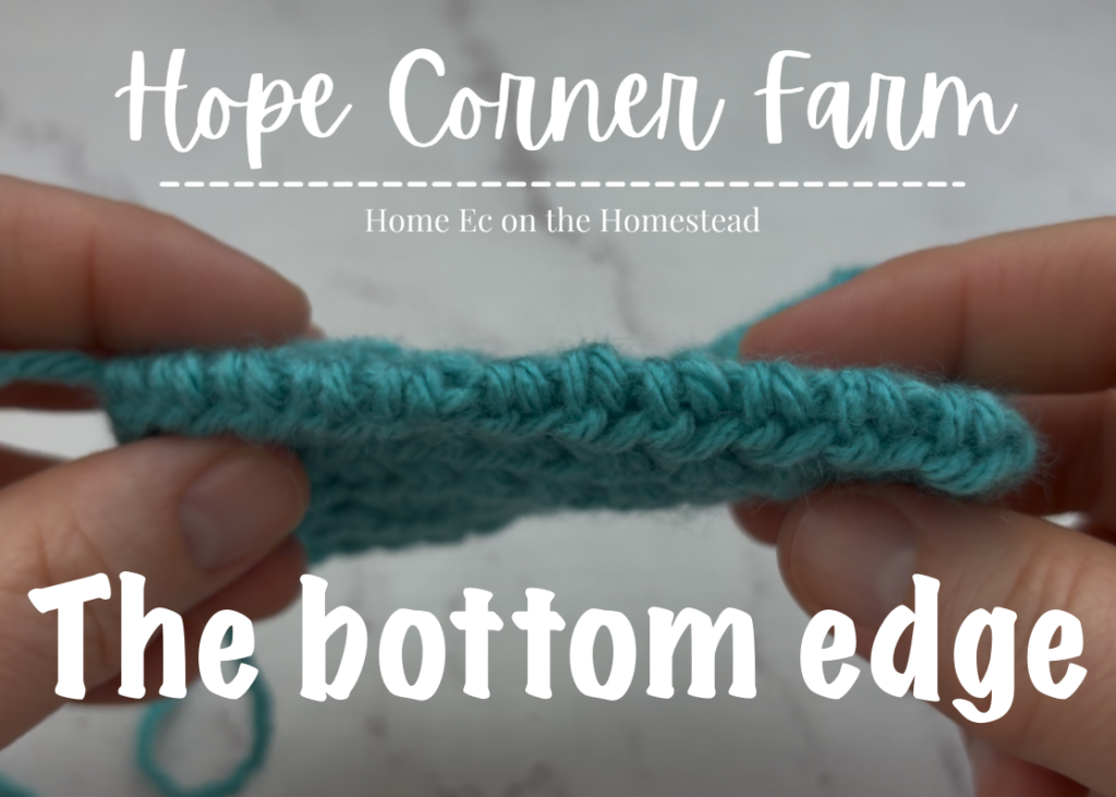 Bottom Edge of the Thermal Half Double Crochet Stitch