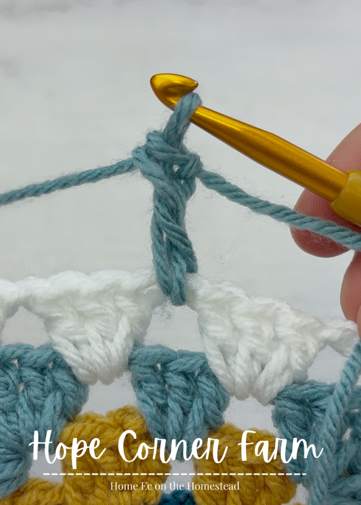 How to Use a Standing Double Crochet Stitch to Start a New Yarn Color