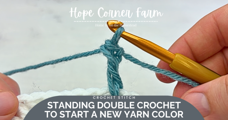How to Use a Standing Double Crochet Stitch to Join New Yarn in Crochet